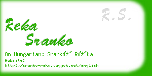 reka sranko business card